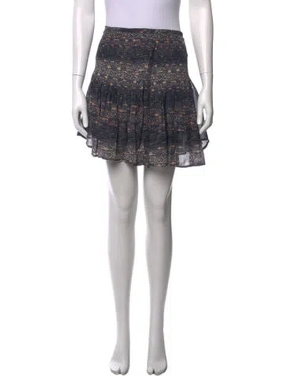 Pre-owned Isabel Marant Silk Mini Skirt In Blue