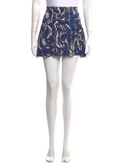 Pre-owned Isabel Marant Silk Mini Skirt In Blue