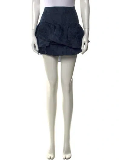 Pre-owned Isabel Marant Silk Mini Skirt In Blue