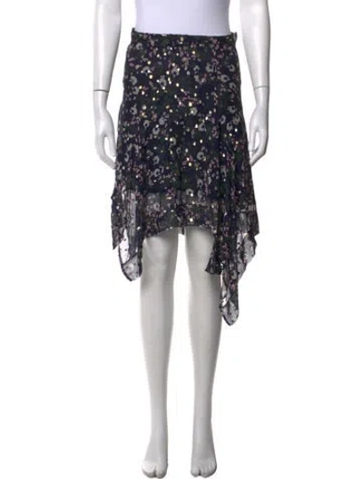 Pre-owned Isabel Marant Silk Mini Skirt In Blue