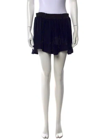 Pre-owned Isabel Marant Silk Mini Skirt In Blue