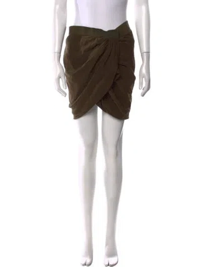 Pre-owned Isabel Marant Silk Mini Skirt In Brown