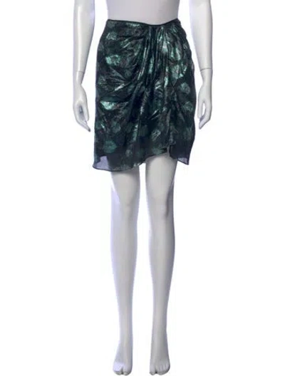 Pre-owned Isabel Marant Silk Mini Skirt In Gray