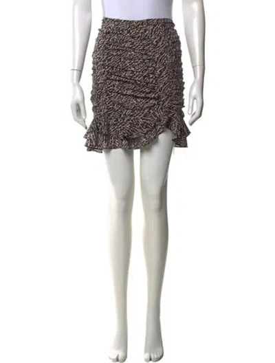 Pre-owned Isabel Marant Silk Mini Skirt In Grey