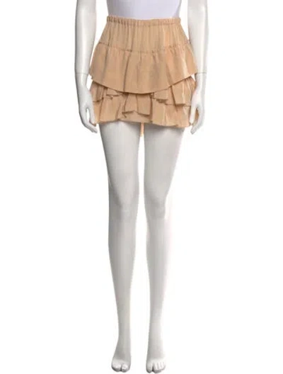 Pre-owned Isabel Marant Silk Mini Skirt In Neutral