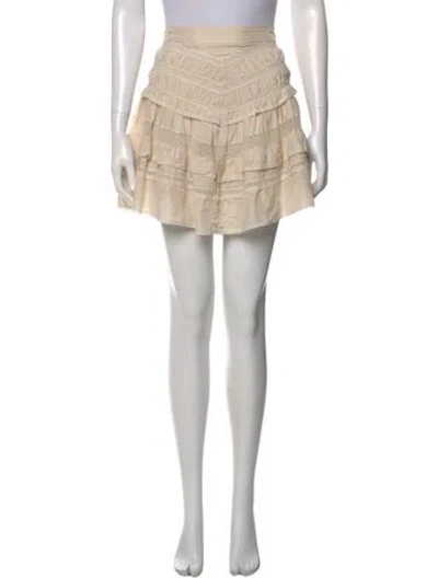 Pre-owned Isabel Marant Silk Mini Skirt In Neutral