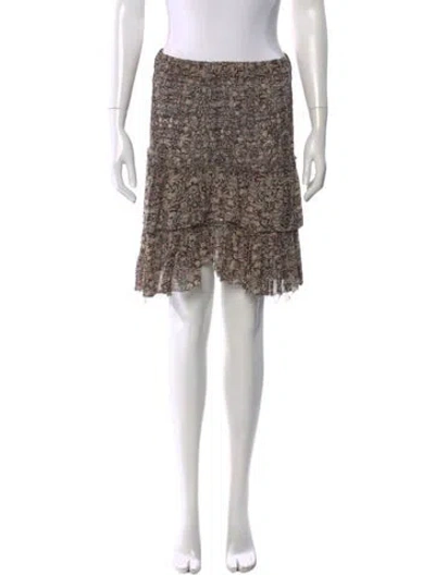 Pre-owned Isabel Marant Silk Mini Skirt In Neutral