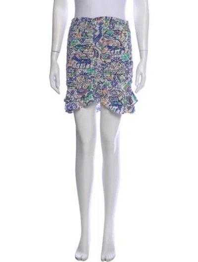Pre-owned Isabel Marant Silk Mini Skirt In Neutral