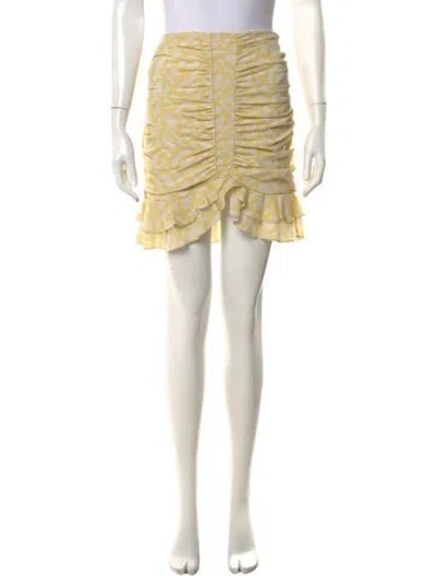 Pre-owned Isabel Marant Silk Mini Skirt In Neutral