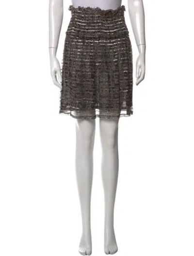 Pre-owned Isabel Marant Silk Mini Skirt In Neutral