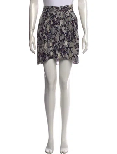 Pre-owned Isabel Marant Silk Mini Skirt In Neutrals