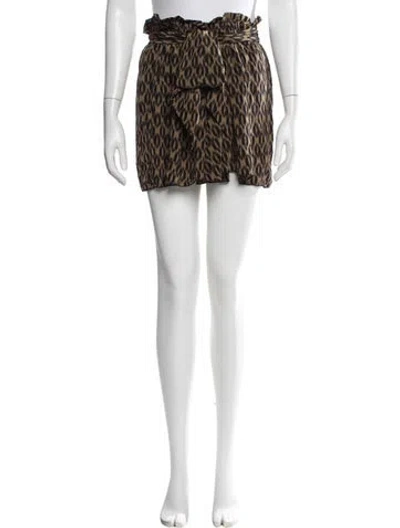 Pre-owned Isabel Marant Silk Mini Skirt In Neutrals
