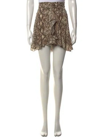 Pre-owned Isabel Marant Silk Mini Skirt In Neutrals