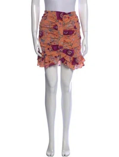 Pre-owned Isabel Marant Silk Mini Skirt In Pink