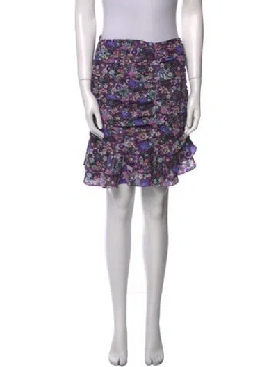 Pre-owned Isabel Marant Silk Mini Skirt In Purple