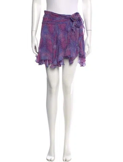 Pre-owned Isabel Marant Silk Mini Skirt In Purple