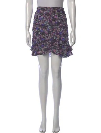 Pre-owned Isabel Marant Silk Mini Skirt In Purple