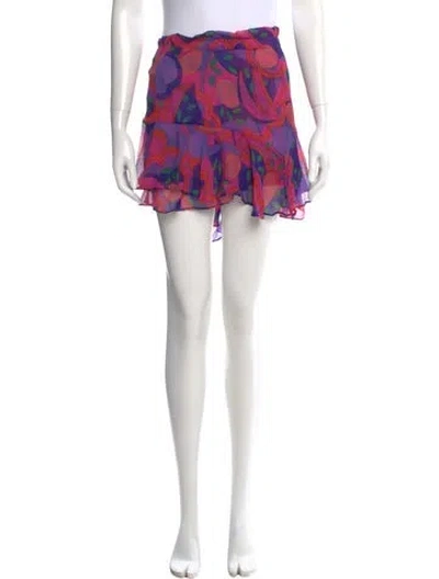 Pre-owned Isabel Marant Silk Mini Skirt In Purple