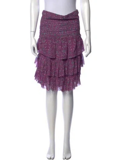 Pre-owned Isabel Marant Silk Mini Skirt In Purple