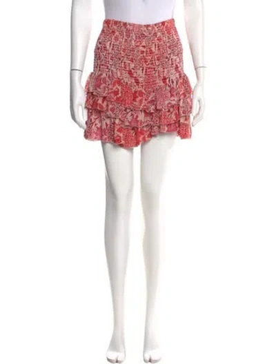 Pre-owned Isabel Marant Silk Mini Skirt In Red