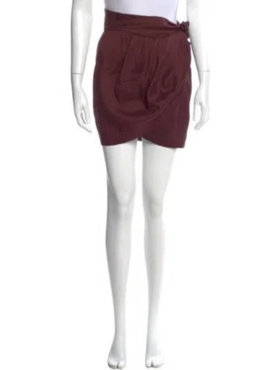 Pre-owned Isabel Marant Silk Mini Skirt In Red
