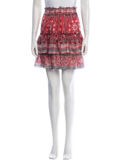 Pre-owned Isabel Marant Silk Mini Skirt In Red