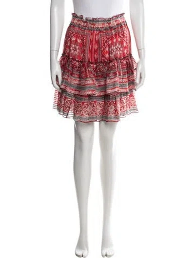 Pre-owned Isabel Marant Silk Mini Skirt In Red