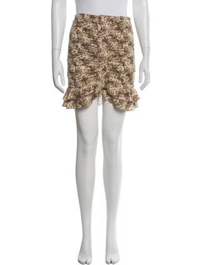 Pre-owned Isabel Marant Silk Mini Skirt W/ Tags In Neutrals