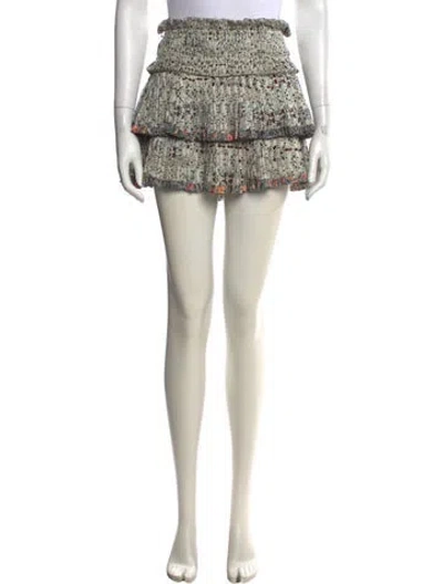 Pre-owned Isabel Marant Silk Mini Skirt In White