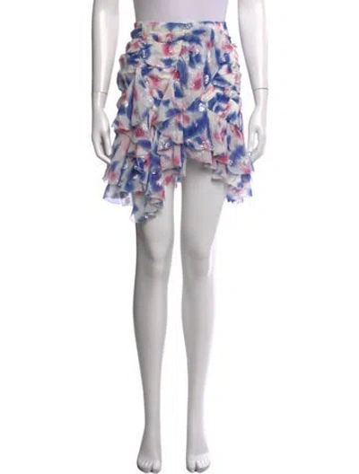 Pre-owned Isabel Marant Silk Mini Skirt In White