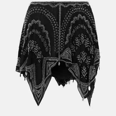Pre-owned Isabel Marant Silk Mini Skirts 38 In Black