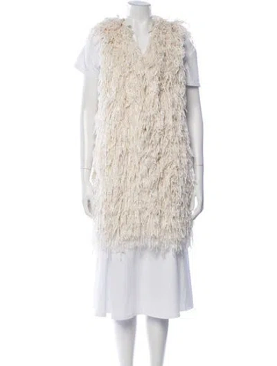 Pre-owned Isabel Marant Silk Open Front Sweater In Neutrals