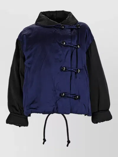 Isabel Marant Silk Oversized Coat In Blue