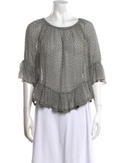 Pre-owned Isabel Marant Silk Patterned Blouse In Multi