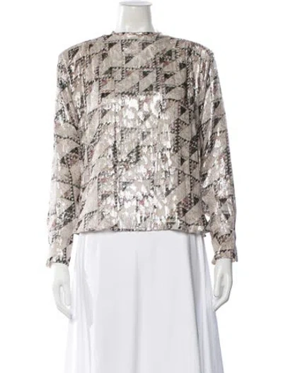 Pre-owned Isabel Marant Silk Patterned Top In Multi