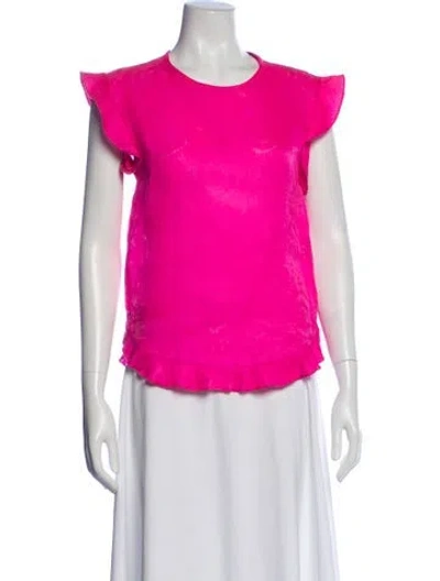Pre-owned Isabel Marant Silk Patterned Top In Pink