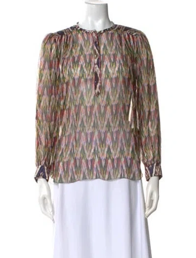 Pre-owned Isabel Marant Silk Printed Blouse