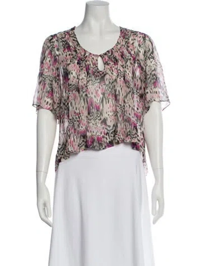 Pre-owned Isabel Marant Silk Printed Blouse In Multi
