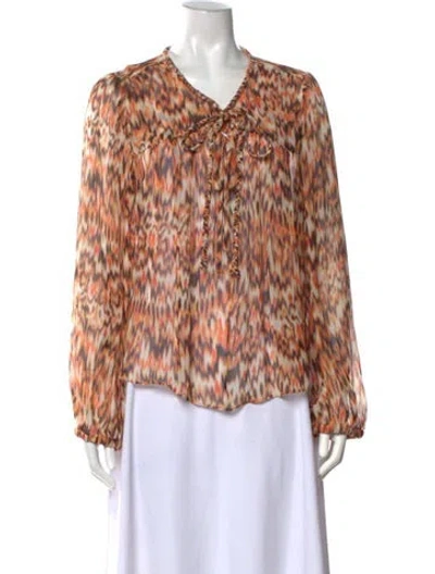 Pre-owned Isabel Marant Silk Printed Blouse In Multi