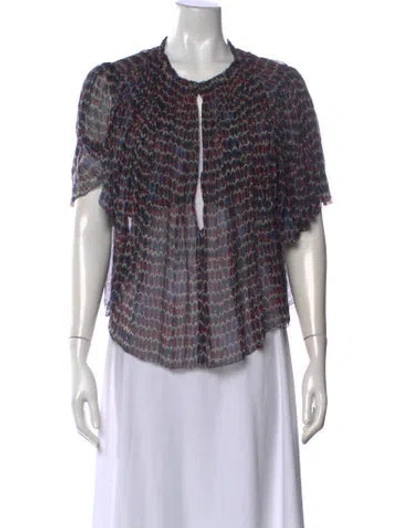 Pre-owned Isabel Marant Silk Printed Blouse In Multicolor