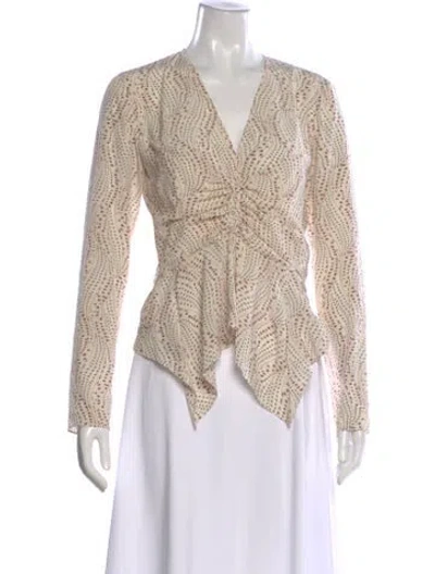 Pre-owned Isabel Marant Silk Printed Blouse In Neutral