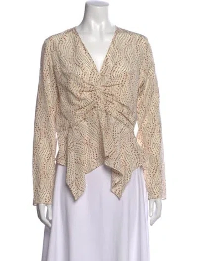 Pre-owned Isabel Marant Silk Printed Blouse In Neutral