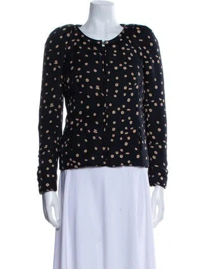 Pre-owned Isabel Marant Silk Printed Jacket In Blue