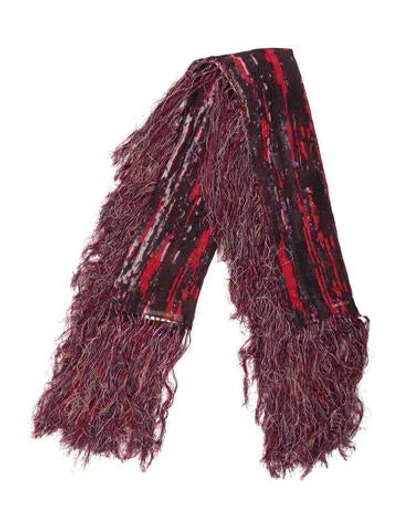 Pre-owned Isabel Marant Silk Printed Scarf In Red