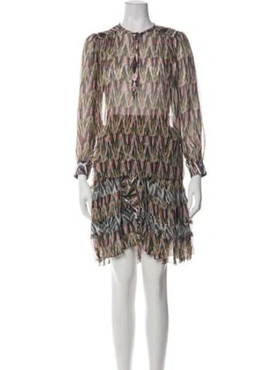 Pre-owned Isabel Marant Silk Printed Skirt Set In Black