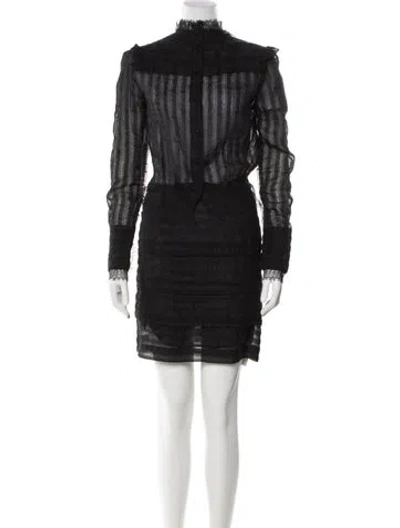 Pre-owned Isabel Marant Silk Ruffle Embellishment Skirt Set In Black