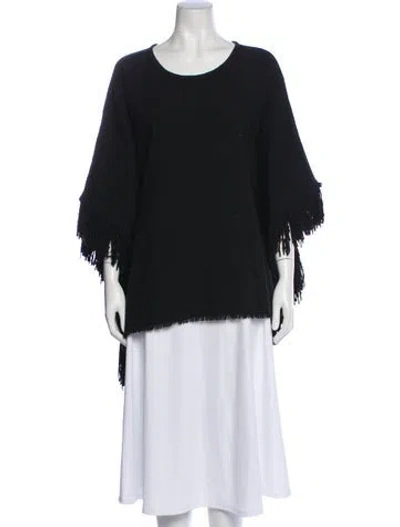 Pre-owned Isabel Marant Silk Scoop Neck Sweater In Black