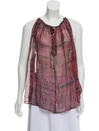 Pre-owned Isabel Marant Silk Sleeveless Blouse In Purple