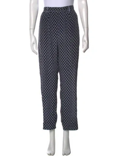 Pre-owned Isabel Marant Silk Straight Leg Pants In Black