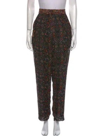 Pre-owned Isabel Marant Silk Straight Leg Pants W/ Tags In Black